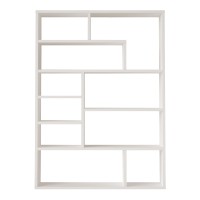 Βιβλιοθήκη Decora pakoworld σε λευκη απόχρωση 90x22x123.6εκ