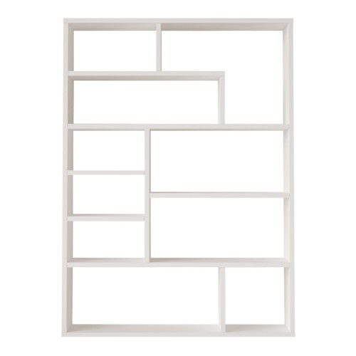 Βιβλιοθήκη Decora pakoworld σε λευκη απόχρωση 90x22x123.6εκ