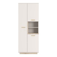 Ντουλάπα στήλη Norda pakoworld κρεμ με oak 199,5x40x80εκ