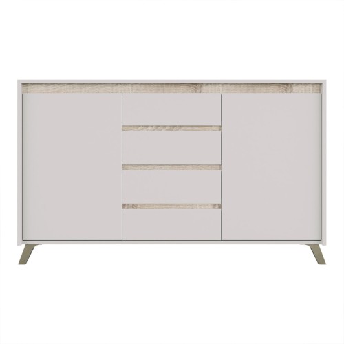 Μπουφές Belka pakoworld κρεμ με oak 155x45x93,7εκ