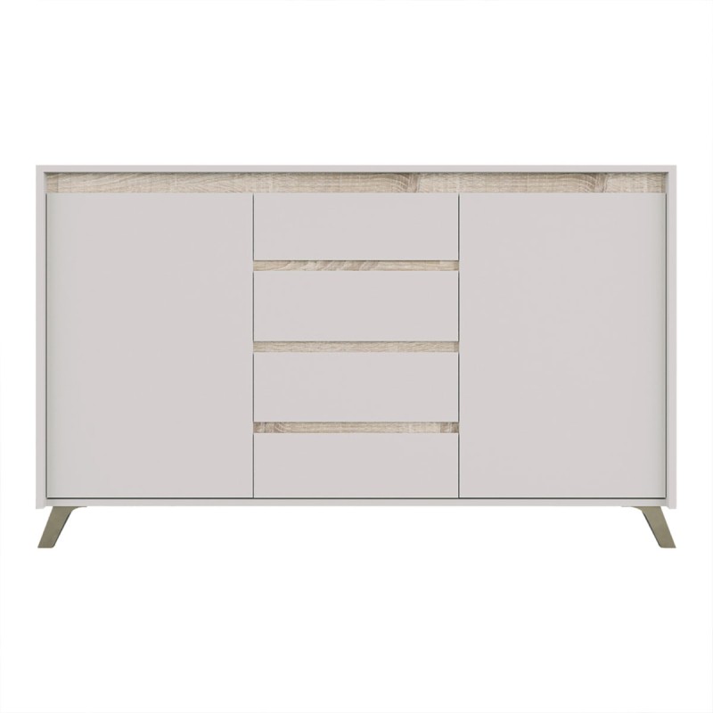 Μπουφές Belka pakoworld κρεμ με oak 155x45x93,7εκ
