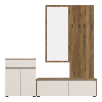 Έπιπλο εισόδου Ansia pakoworld καρυδί oak 210x44,7x175εκ
