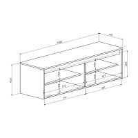 Έπιπλο εισόδου Ansia pakoworld καρυδί oak 210x44,7x175εκ