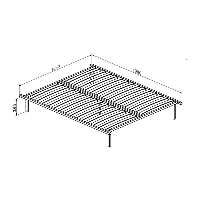 Κρεβάτι διπλό Lucabel pakoworld κρεμ 160x200εκ