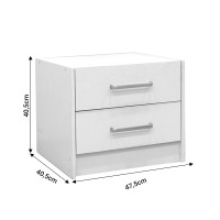Σετ Κρεβατοκάμαρας Olympus White με Κρεβάτι 140x200εκ Σετ 3τεμ