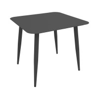Τραπεζαρία Heven Vista pakoworld σετ 5τεμ μαύρο αλουμίνιο 80x80x72εκ