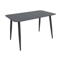 Τραπεζαρία Heven Vista pakoworld σετ 5τεμ μαύρο αλουμίνιο 120x70x72εκ