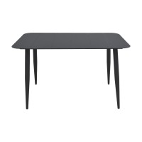 Τραπεζαρία Heven Vista pakoworld σετ 5τεμ μαύρο αλουμίνιο 120x70x72εκ