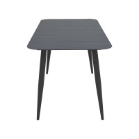 Τραπεζαρία Heven Vista pakoworld σετ 5τεμ μαύρο αλουμίνιο 120x70x72εκ