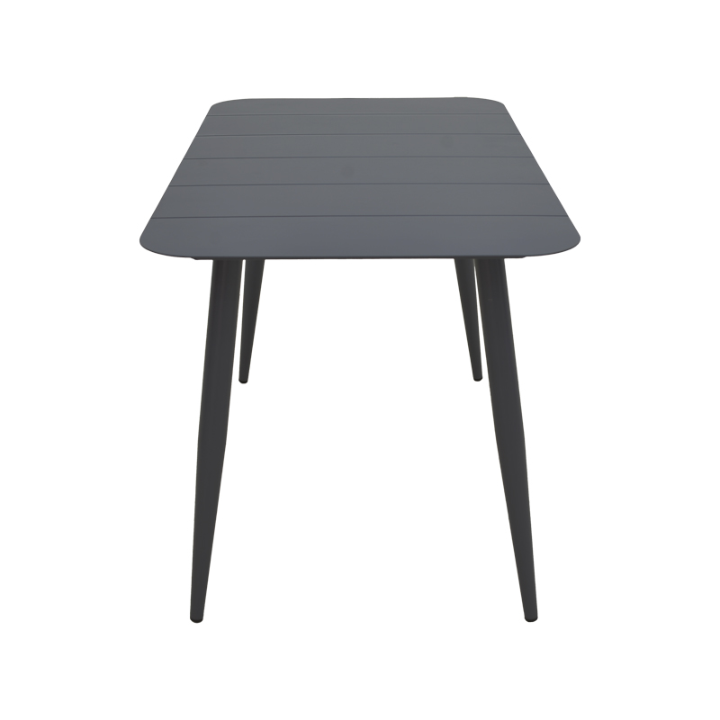 Τραπεζαρία Heven Vista pakoworld σετ 7τεμ μαύρο αλουμίνιο 120x70x72εκ