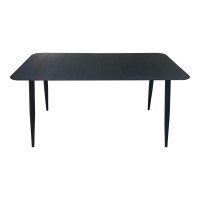 Τραπεζαρία Heven Vista pakoworld σετ 5τεμ μαύρο αλουμίνιο 150x80x72εκ