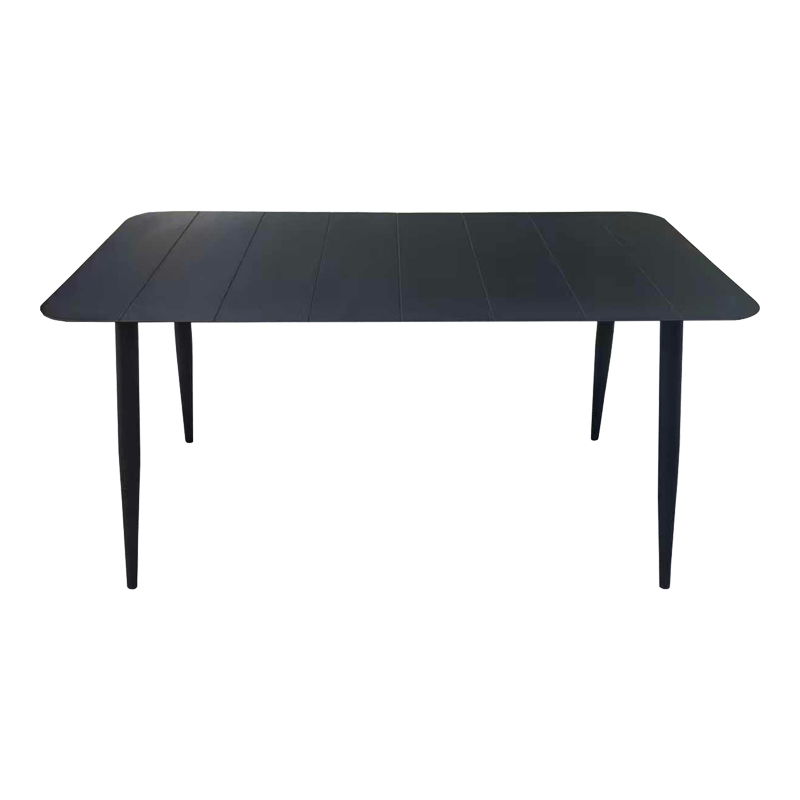 Τραπεζαρία Heven Vista pakoworld σετ 5τεμ μαύρο αλουμίνιο 150x80x72εκ