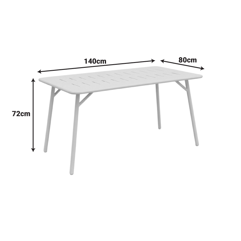 Τραπεζαρία Moraja Deraby pakoworld σετ 5τεμ κρεμ μέταλλο 140x80x72εκ