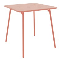 Τραπεζαρία Moraja Deraby pakoworld σετ 3τεμ terracotta μέταλλο 70x70x73εκ