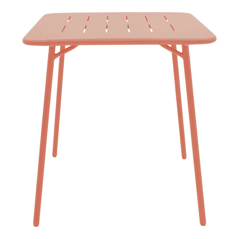 Τραπεζαρία Moraja Federal pakoworld σετ 3τεμ terracotta μέταλλο 70x70x73εκ
