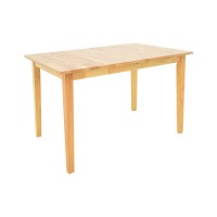 Τραπεζαρία Dallan Country pakoworld 5τεμ σε φυσική απόχρωση rubberwood 120-150x80x74εκ