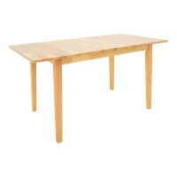 Τραπεζαρία Dallan Country pakoworld 5τεμ σε φυσική απόχρωση rubberwood 120-150x80x74εκ