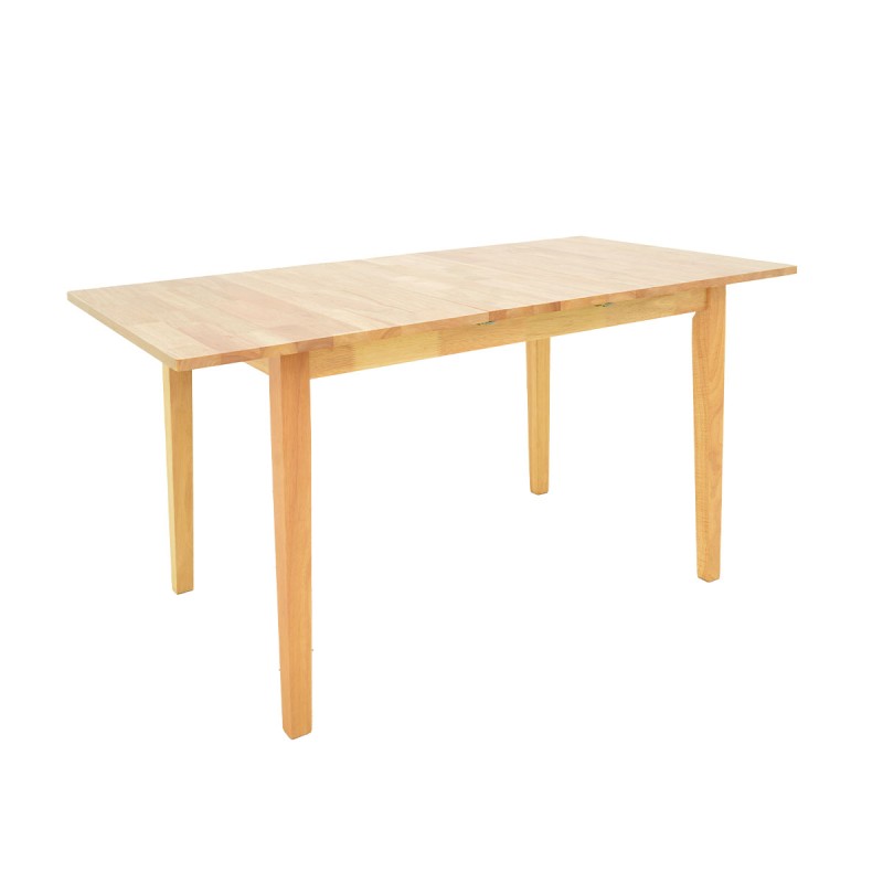 Τραπεζαρία Dallan Country pakoworld 7τεμ σε φυσική απόχρωση rubberwood 120-150x80x74εκ