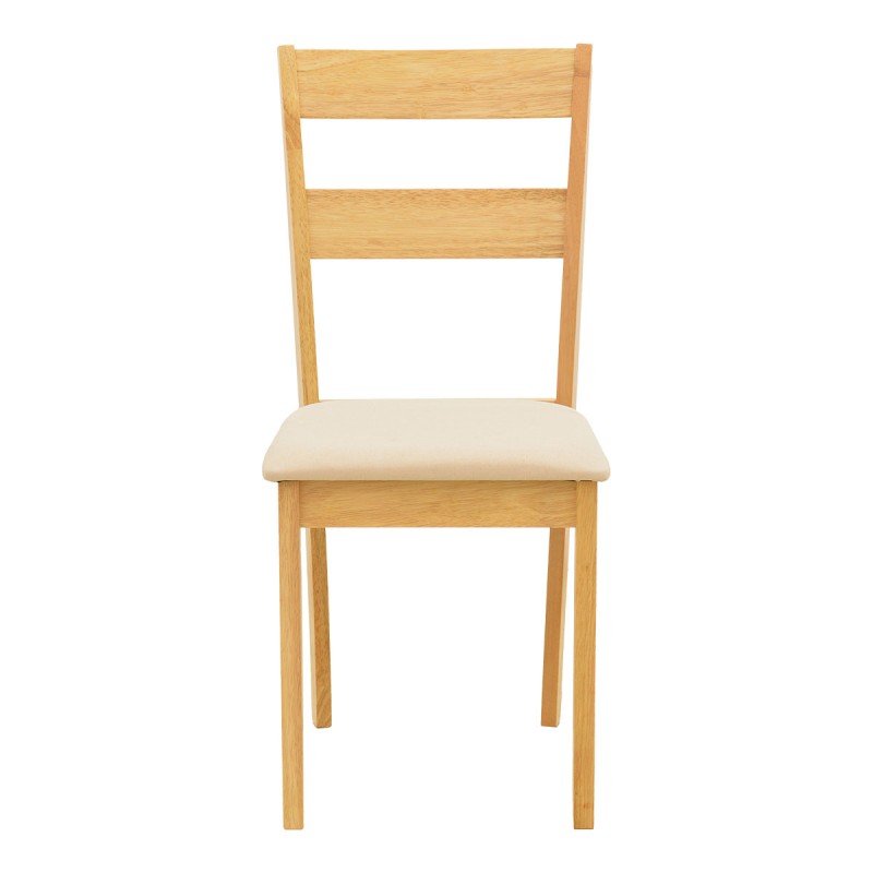Τραπεζαρία Dallan Country pakoworld 7τεμ σε φυσική απόχρωση rubberwood 120-150x80x74εκ