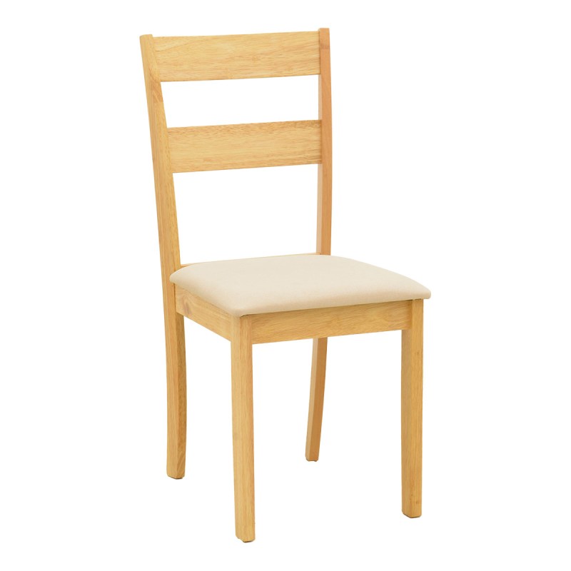 Τραπεζαρία Dallan Country pakoworld 7τεμ σε φυσική απόχρωση rubberwood 120-150x80x74εκ