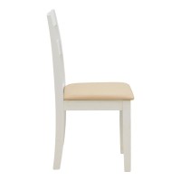 Τραπεζαρία Dallan Mabor pakoworld 7τεμ λευκό rubberwood 120-150x80x73,8εκ