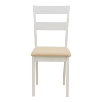Τραπεζαρία Dallan Mabor pakoworld 7τεμ λευκό rubberwood 120-150x80x73,8εκ