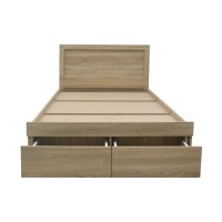 Κρεβάτι με στρώμα και συρτάρι Olympus-Perfecto pakoworld sonoma 100x200εκ