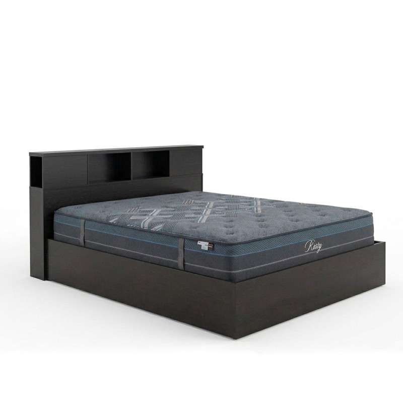 Κρεβάτι με στρώμα Olympus Resty pakoworld wenge 160x200εκ