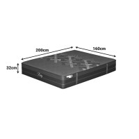 Κρεβάτι με στρώμα Olympus Resty pakoworld wenge 160x200εκ