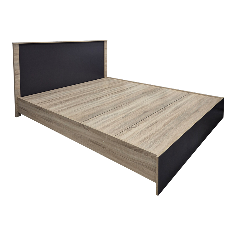 Κρεβάτι με στρώμα Athos Sleepy pakoworld sonoma ανθρακί 160x200εκ