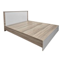 Κρεβάτι με στρώμα Athos Sleepy pakoworld sonoma λευκό 160x200εκ