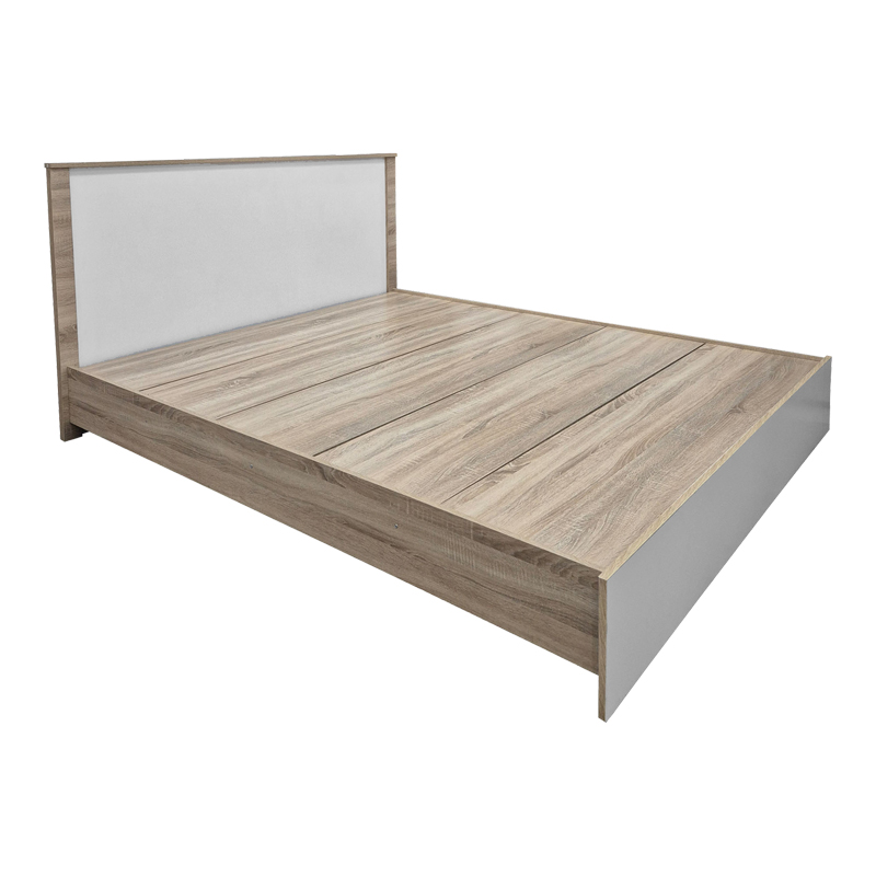 Κρεβάτι με στρώμα Athos Sleepy pakoworld sonoma λευκό 160x200εκ