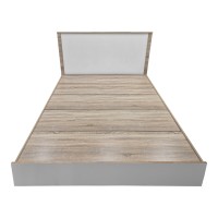 Κρεβάτι με στρώμα Athos Sleepy pakoworld sonoma λευκό 160x200εκ