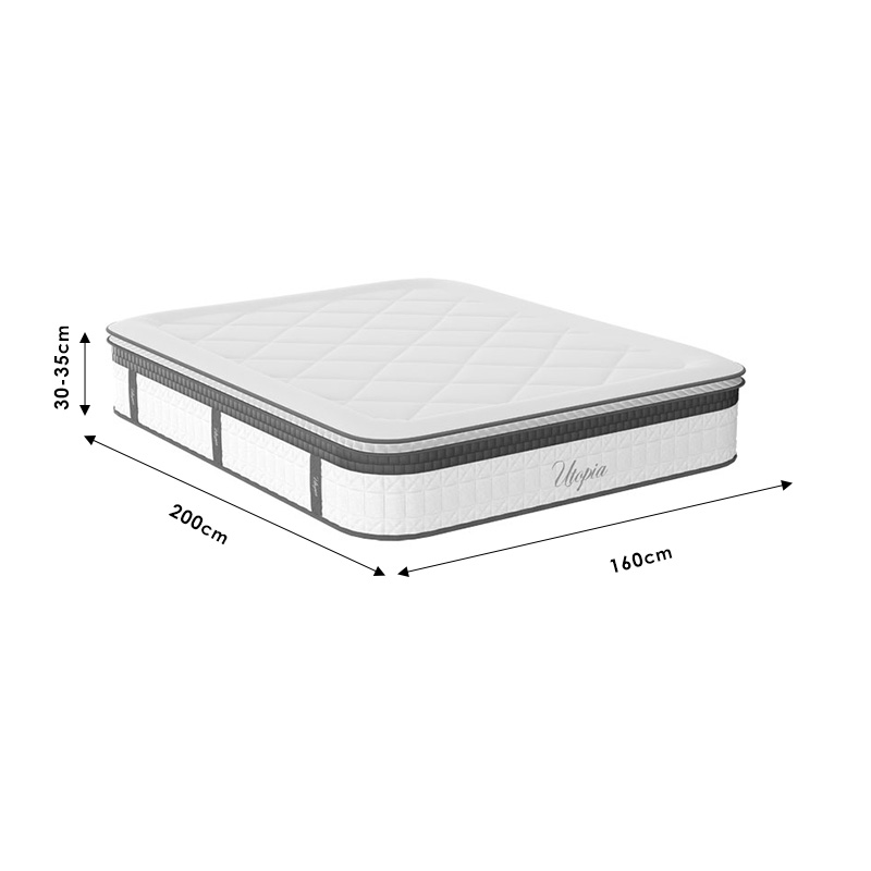 Κρεβάτι με στρώμα Olympus Utopia pakoworld wenge 160x200εκ