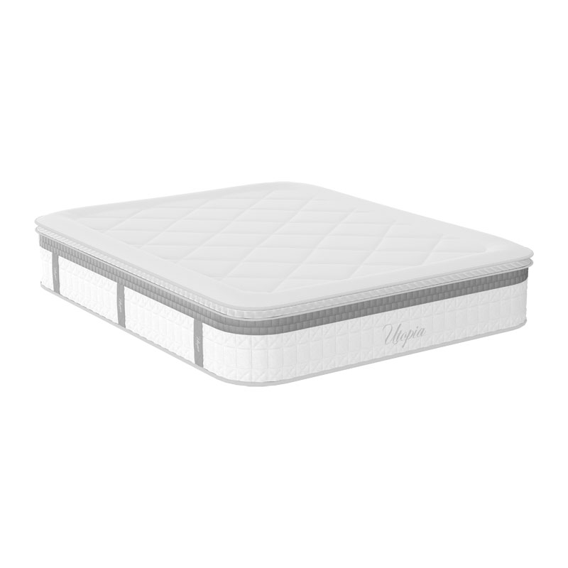 Κρεβάτι με στρώμα Olympus Utopia pakoworld λευκό 160x200εκ