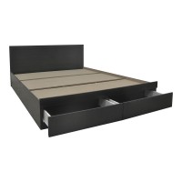 Κρεβάτι με στρώμα Olympus Utopia pakoworld με συρτάρι wenge 160x200εκ