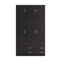 Ντουλάπα τρίφυλλη με πατάρι Alvia pakoworld wenge 150x51x240εκ