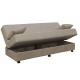Kαναπές κρεβάτι Romina pakoworld 3θέσιος ύφασμα μπεζ 190x90x80εκ