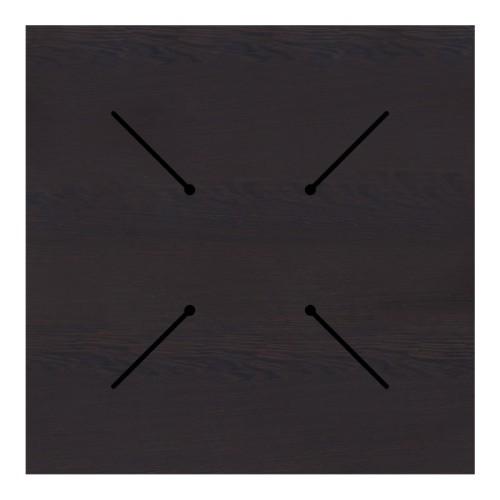Επιφάνεια τραπεζιού Portico pakoworld HPL wenge 69x69εκ πάχους 12mm