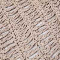 Δίχτυ σκίασης Shelto pakoworld μακραμέ poly-cotton σε μπεζ απόχρωση 400x400x27εκ