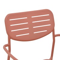 Πολυθρόνα Deraby pakoworld στοιβαζόμενη terracotta μέταλλο 56x45.5x83εκ