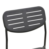 Καρέκλα Deraby pakoworld στοιβαζόμενη μαύρο μέταλλο 52.5x45.5x83εκ