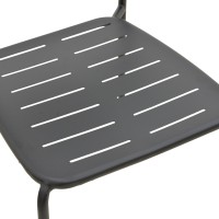 Καρέκλα Deraby pakoworld στοιβαζόμενη μαύρο μέταλλο 52.5x45.5x83εκ