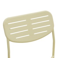 Καρέκλα Deraby pakoworld στοιβαζόμενη κρεμ μέταλλο 52.5x45.5x83εκ