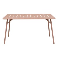 Τραπέζι Moraja pakoworld terracotta μέταλλο 140x80x72εκ