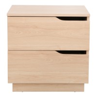 Κομοδίνο Verena pakoworld σε φυσική απόχρωση 48x40x48εκ