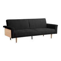 Καναπες-κρεβάτι Flexo pakoworld υφασμα ανθρακί 220x84.5x82εκ