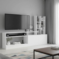 Σύνθετο σαλονιού Seruno pakoworld λευκό 170x25x100εκ