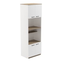 Ντουλάπα κουζίνας Rowan pakoworld σε λευκή-sonoma απόχρωση 60x42x182εκ