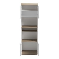 Ντουλάπα κουζίνας Rowan pakoworld σε λευκή-sonoma απόχρωση 60x42x182εκ